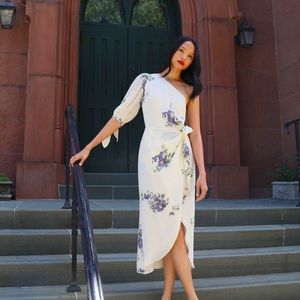 NWT. Reformation midi, off the shoulder dress